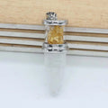 Crafts HUIYING Customized logo natural crystal gravel three-dimensional conical pendulum jewelry for collection decoration gift