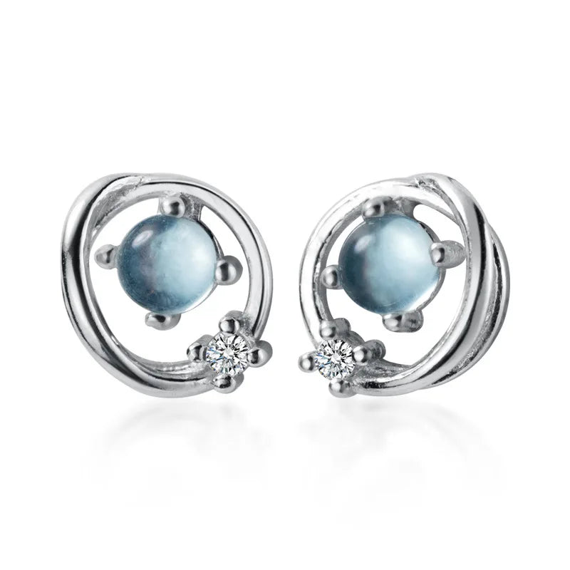 925 Sterling Silver Earth Planet Earrings Astronaut Stud Earrings Jewelry for Women Girls