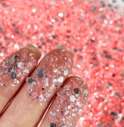 Free Sample Mixed Size Shaped Rainbow Eco Friendly Chunky Glitter for Face and Body Glitter Resin Tumblers