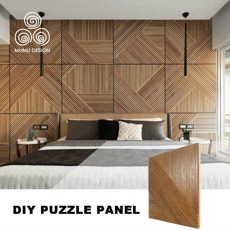 MUMU 3D Art Models Geometric Comfortable Decor Smooth Easy Install Kitchen Interior Wood Wall Panels