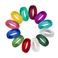 Birthstone Design Silicone Wedding Ring for Women Thin Affordable 5.7mm Metallic Silicone Rubber Wedding Bands
