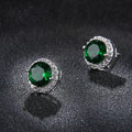 CAOSHI Hot Sell Ladies Earrings in Europe America Classic Round Colored Accessories Wholesale Zirconia Stud Earring for Women