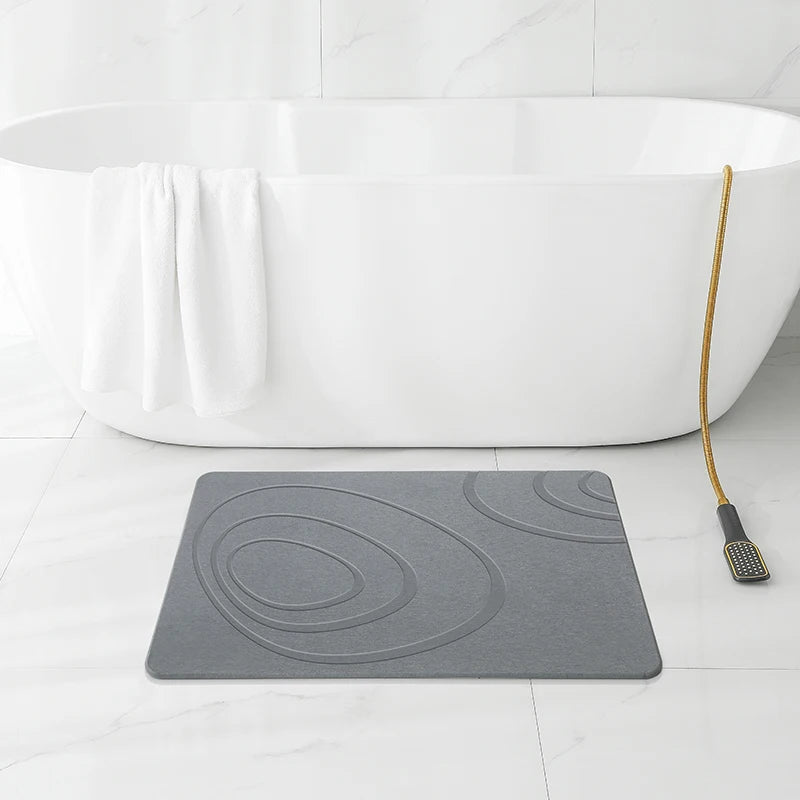 Wholesale Feepop Customized Design American Style Solid Pattern Eco-friendly Quick Drying Diatomite Stone Bath Mat Anti-slip Pad