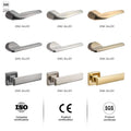 Manufacturer Premium Quality Custom Zinc Alloy Black Gold White Simple Design Square Design Lock Modern Door Lever Handle