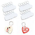 MDFSUB Fast Delivery in Stock Sublimation Blanks MDF Keychain Heart Shape Mdf White Blank Sublimation Keychain for Decoration