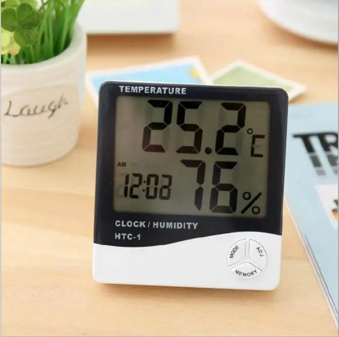 High Quality OEM Plastic Digital Household Thermometer Salon Use Measures Humidity Temperatures Reader