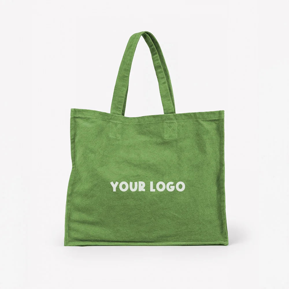 High Quality Custom Printed Logo Cotton Canvas Tote Bag Fashionable Big Plain Women's Wholesale Shopping Bags Customized LOGO