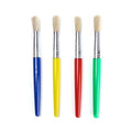 Pig Sideburns Brush Digital Oil Painting Tool 4PCS Round Head Set Colorful Plastic Oil Brush Acrylic Gouache Watercolor Pen