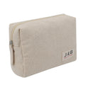 Eco Friendly Fabric Linen Makeup Toiletry Zipper Bag with Private Label Logo Custom Travel Linen Cosmetic Organizer Gift Pouch
