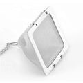 WELAND Food Grade Pyramid Shape Stainless Steel Extra Fine Mesh Tea Filter Tea Infuser Strainer Tea Ball With Chain