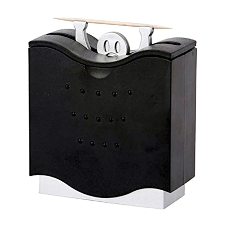 Customized Logo Automatic Press Plastic  Hercules Toothpicks Tank Holder Case Lifting Man Storage Dispenser Box Toothpick Holder
