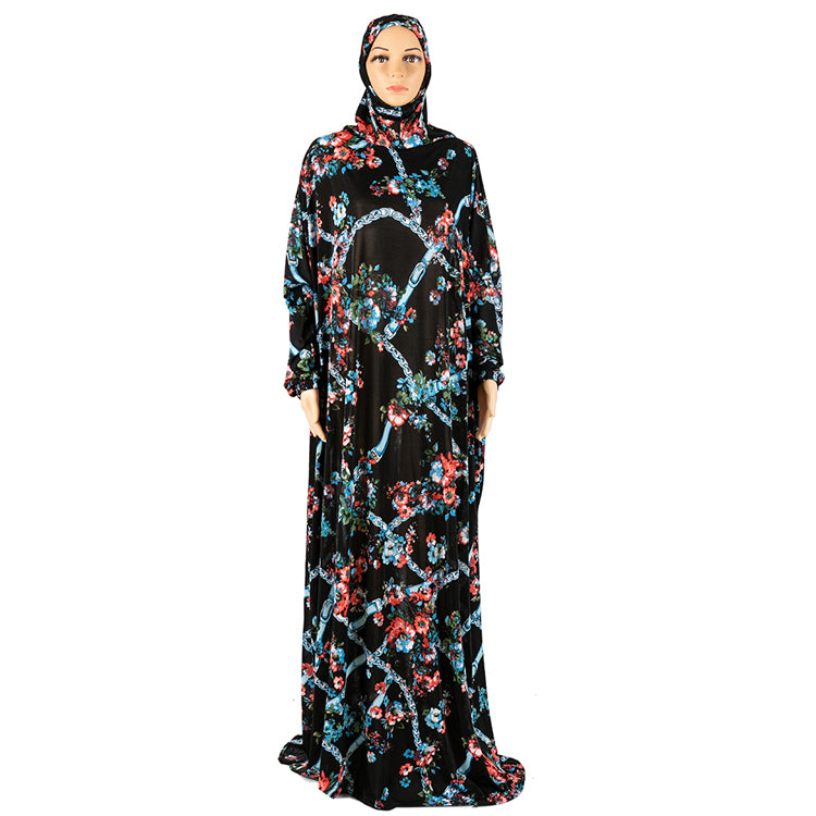 Hot Selling Modest Loose Style Women Abaya Dresses Muslim Ladies Long Robe Dress Caftan Dubai Turkey