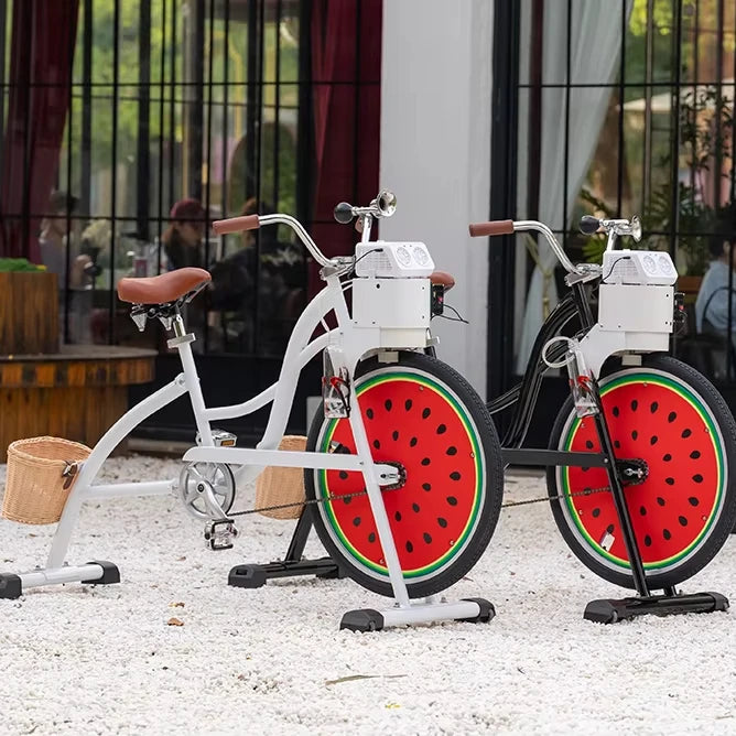 EXI Pedal Power Exercise Bike 1-Wheel Balance Bike Hand Cranked Bubble Maker Machine for Party Entertainment