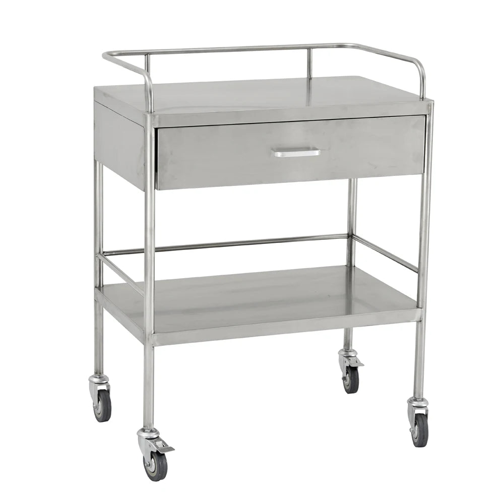 Emergency Medical Surgical Instrument Stainless Steel Medical Trolley Cart Trolley with Drawers