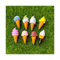 100 Pcs Summer Cute Flatback Ice Cream Resin Cabochon Scrapbooking DIY Jewelry Hairpin Craft Decoration Accessories