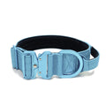 2025 New Design 4cm Blue Nylon Tactical Dog Collar Set With Neoprene Soft Lining for Field Training