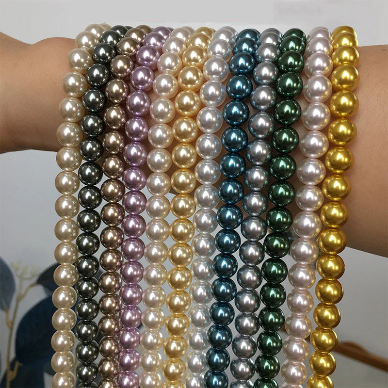 Loose Pearl Beads 3mm 4mm 5mm 6mm 8mm 10mm Good Quality Glass Pearls CJ Crystal Multicolor for Jewelry Making Wholesale