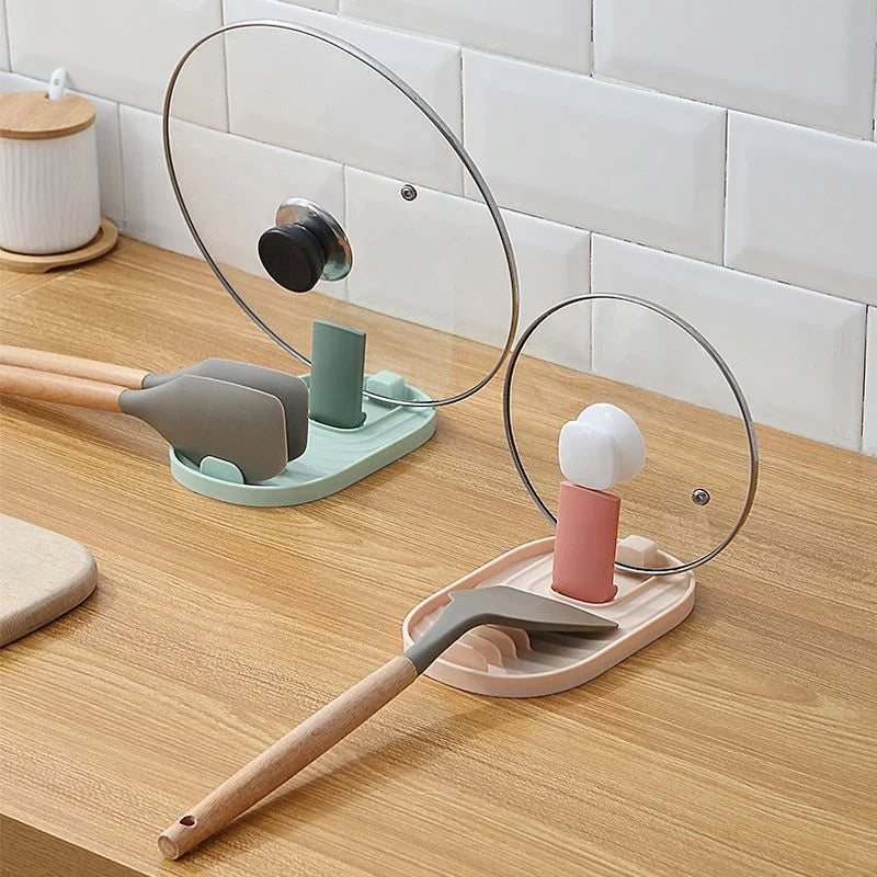 Kitchen Hanging Compact Drain Folding Storage Pot Cover Rack Oil-proof Spatula Chopsticks Tableware Countertop Finishing Rack
