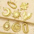 Beimai 18K Gold Plated Stainless Steel Sun Butterfly DIY Necklace Pendant Classic Style Jewelry Making Accessories OEM Accessory