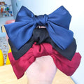 Fashion Wholesale Big Size Hair Cheer Cheerleading Bows Knot Elastic Hair Bands for Girls Famous Children Hair Accessories