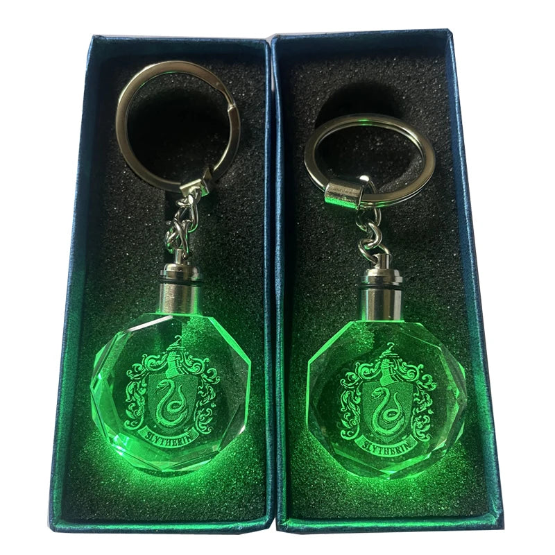 Custom LOGO Wholesale Crystal 3d Keychain LED Light Keychain Crystal