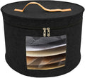 Sturdy Durable Felt Storage Basket for Travel Clothes Foldable Hat Organizer Box with Transparent Cover