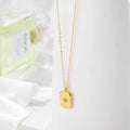 Custom Brand logo Wholesale 18k Gold Jewelry Zircon Pendant North Star Stainless Steel Pendant Charms Necklace for Women