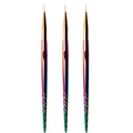 Factory Wholesale 3Pcs/Set Gradient Plastic Handle Nylon Gel Liner Professional Nail Art Long Liner Fine Detail Nail Beauty