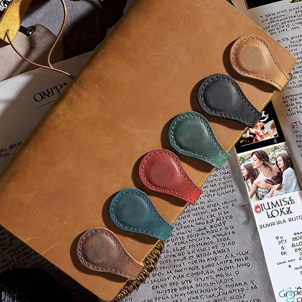 Genuine Leather Drop Bookmark Lightweight Page Holder for Books Reading Accessory Notebook Stand Great Promotional Gift Idea