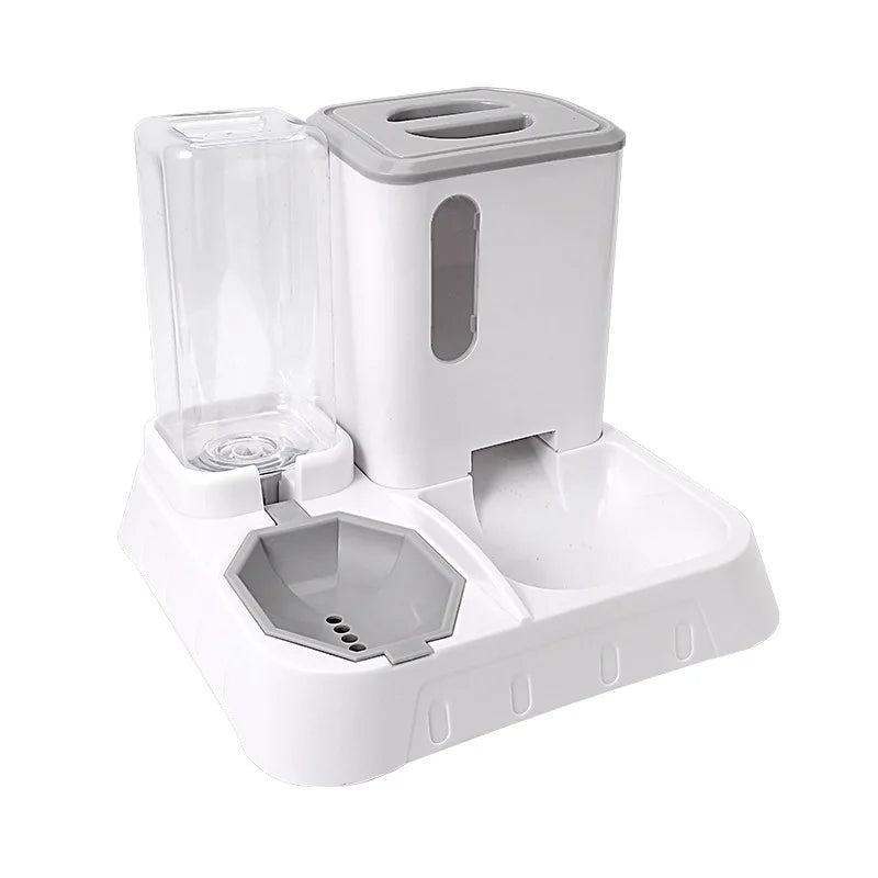 New Design Automatic Cat Food Water Dispenser Set Gravity Pet Self Feeder for Indoor Small Medium Cats Dogs