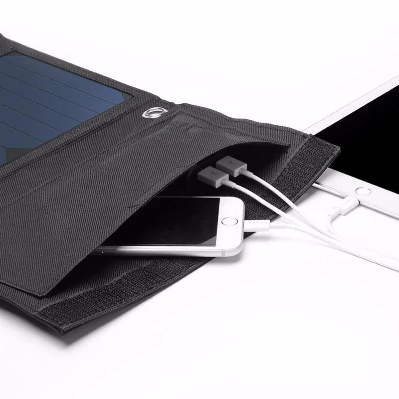 24W High Efficiency Dual USB Solar Charger for Camping Hiking Powerbank Charging Foldable Solar Bag MegaBDM