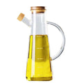 500ml Transparent Bottle Kitchen Vinegar Glass Soy Olive Oil With Handle Pot Portable Seasoner Glass Dispenser