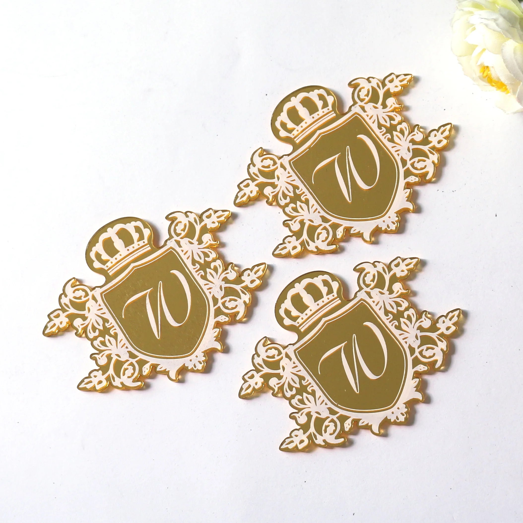 Personalized Tag Creative DIY Gold Mirror Acrylic Tag Decoration Royal Acrylic Tags Label