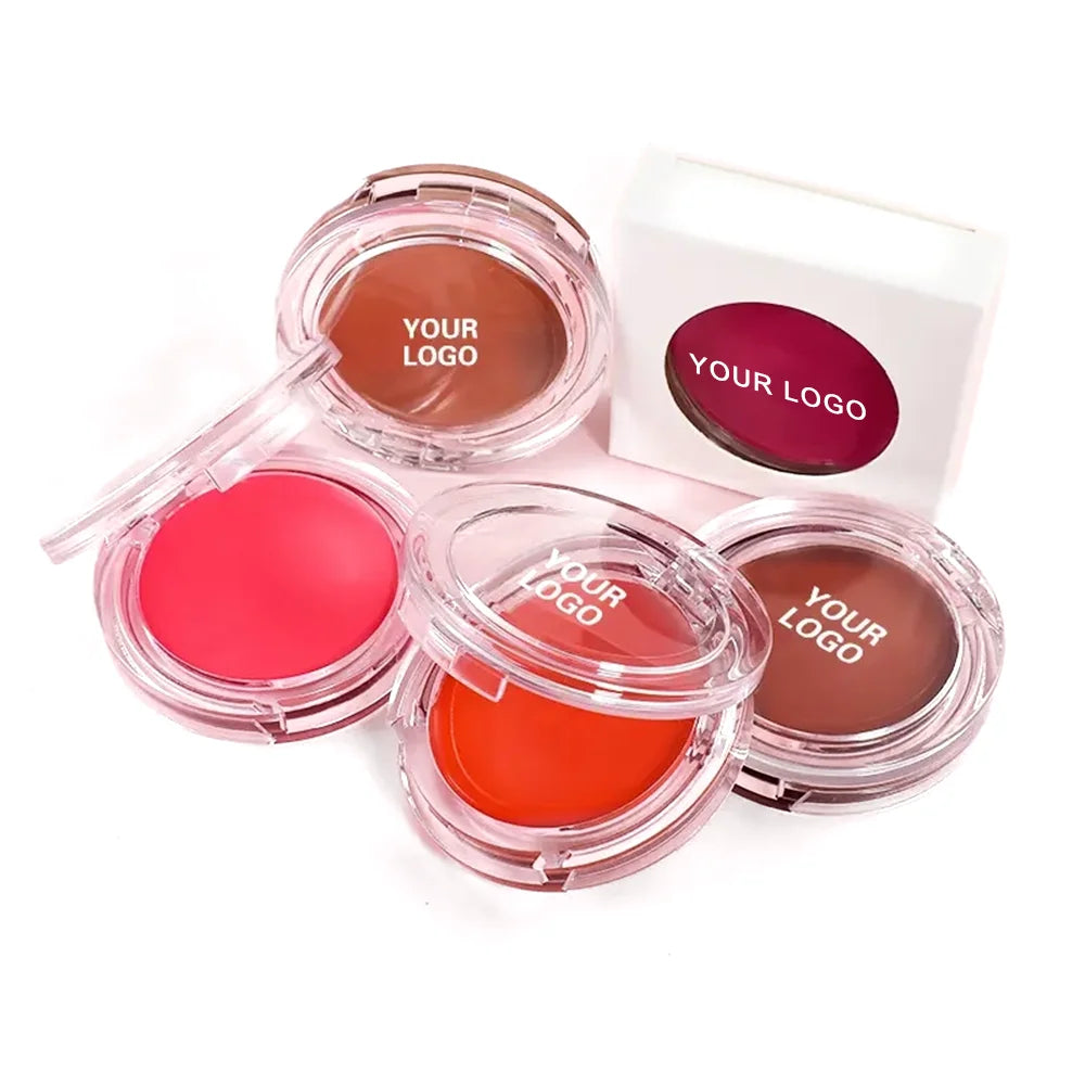 New Arrivals Bulk Promotional Custom Logo Makeup Glitter Blusher Multi-use Makeup Blush Private Label Cream Blush and Bronzer