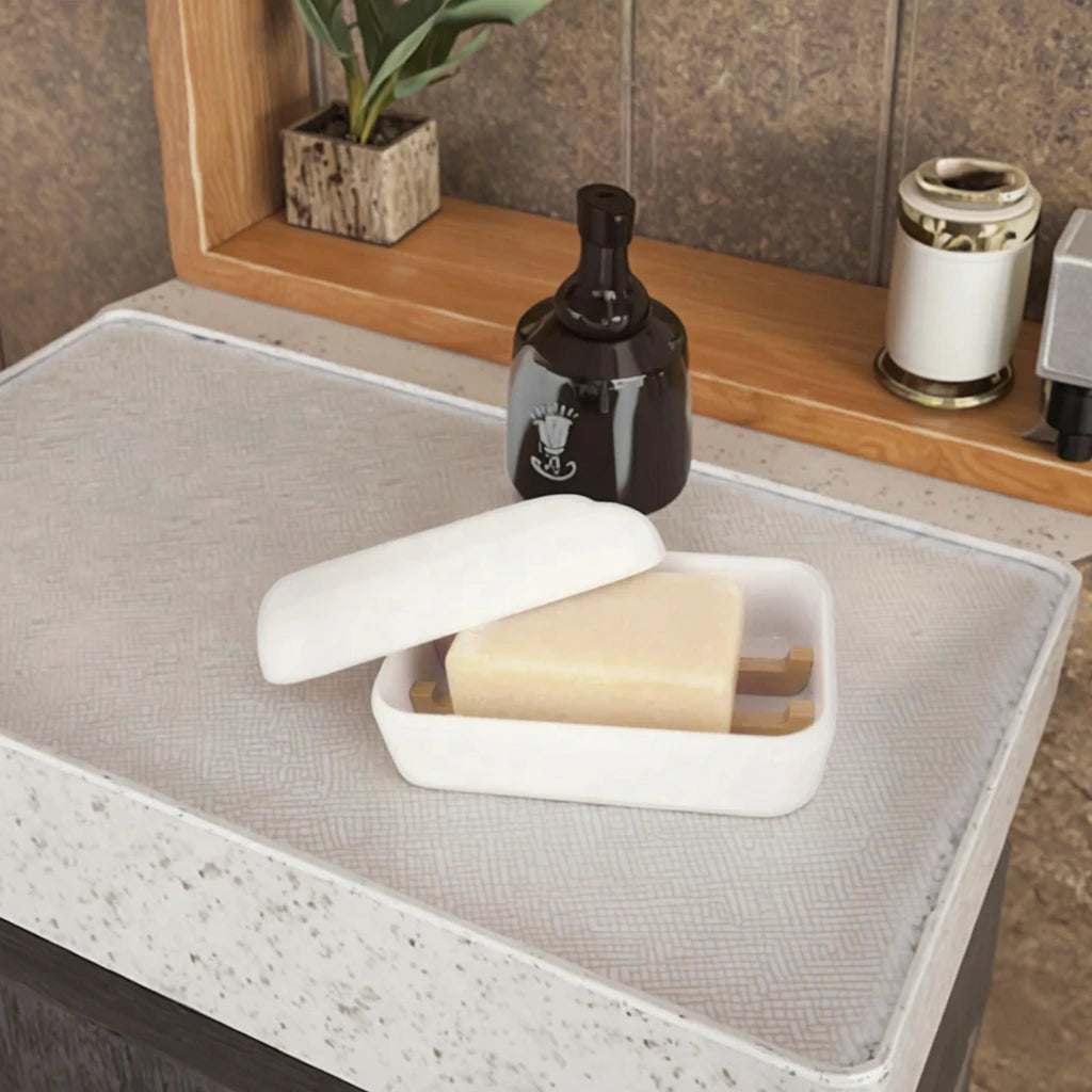 ON SALE Cheap Price Custom bar Soap Dishes Natural Bamboo Soap Drain Tray Holder Box with Fast Dry Sisal Bag for Travel