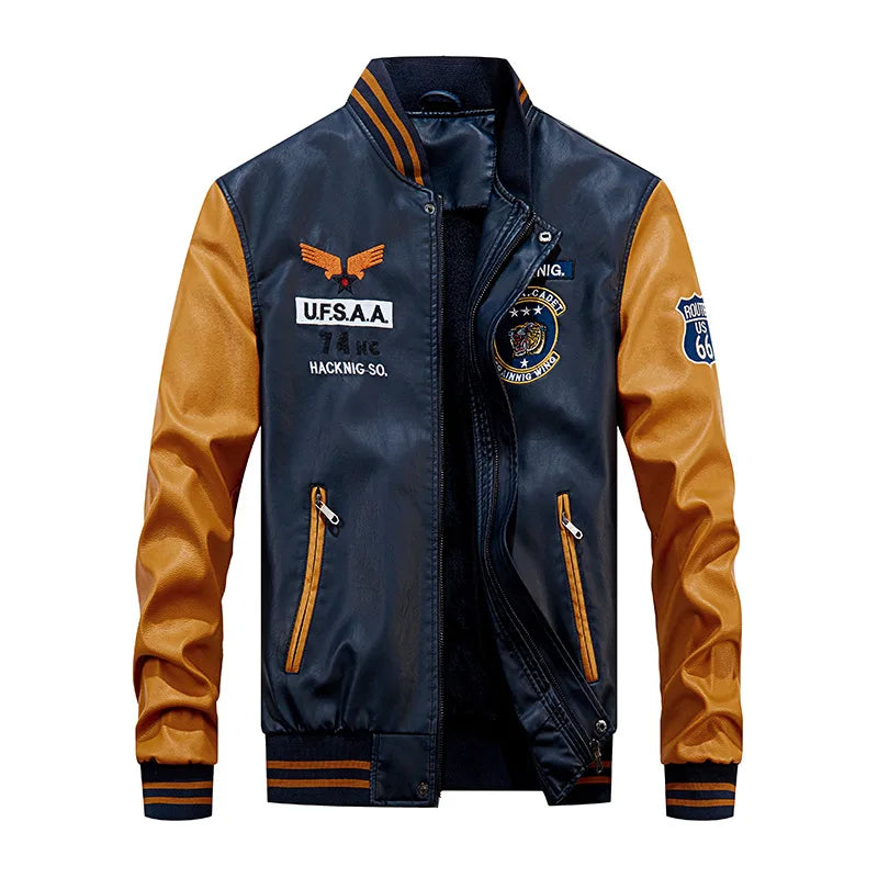 Vintage Custom Original Cropped Varsity Letterman Embroidered Leather Pu Jackets Coat College Fleece Baseball  Varsity Jacket