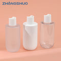Wholesale Premium 200ml Frosted Plastic Body Wash Packaging Bottle with Disc Cap New Transparent Flat Shoulder Toner Bottle