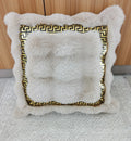 Fashion  Designed Soft  Bubble Faux Rabbit Fur Throw Pillow ultra Soft  Chair or  Sofa Decorative  Pillow 45x45cm