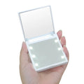 Custom Logo Travel Makeup Mirror with Light for Purse Small Lighted Mirror for Gift Portable Folding Folding Pocket LED Mirror
