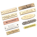 Clothing Accessory Custom Engraved Brand logo Sew Metal Labels Tag for Garments Swimwear