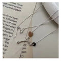 Elegant 925 Sterling Silver Natural Stone Heart Different Charm Pendant Necklaces for Women Girls Birthday Gifts