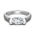 Dylam Hot Selling Cz Zirconia Fine Jewelry 925 Sterling Silver 18K Gold Plated Ring Horse Eye Wedding Engagement Rings for Women