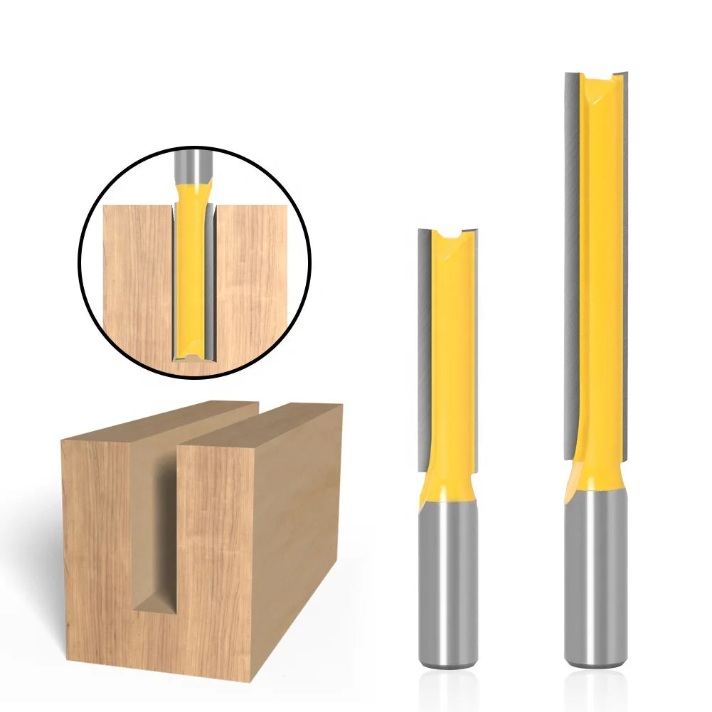 Woodworking Milling Cutter Extended Straight Cutter Slotting Cutter Straight Tooth Double Edge British System 1 / 2 MegaBDM