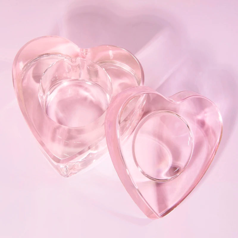 Pink Glass 30ml Lotus Flower Nail Dappen Dish with Lid NYKAA Brand Acrylic Liquid Container for Nails