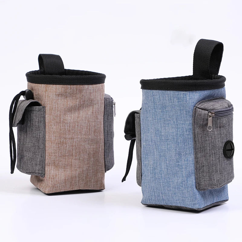 Outdoor Portable Waterproof Training Dog Snack Bag Pet Treat Pouch Strong Wear Resistance Large Capacity Durable Dog Waist Bag