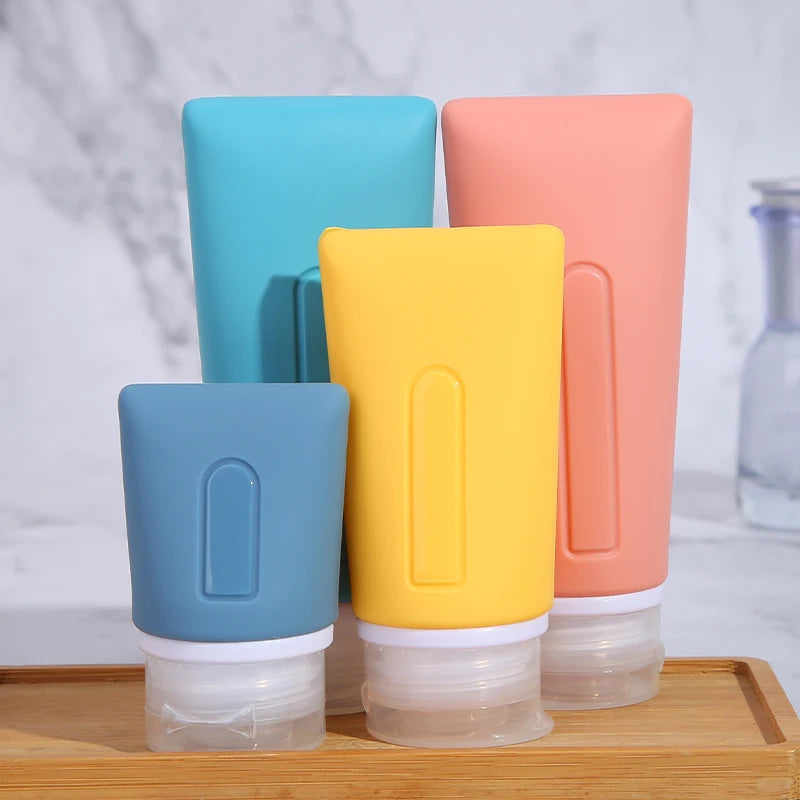Wholesale Portable Refillable Outdoor Travel Kit 37ML 60ML 100Ml Squeeze Shampoo BPA Free Customizable Silicone Travel Bottle