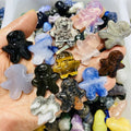 Wholesale Mixed Natural Crystal Quartz Christmas Gingerbread Man Carving For Gift Decoration