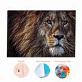 Hot Sale Custom 3d Puzzle Majestic King Lion Round Full Drills Diamond Mosaic Painting for Adults Home Decoration
