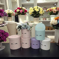OEM Custom Printed Eye Pattern Round Set 3 Flower Gift Box Hug Bucket Round Bucket Box Gift Packing Box Flower