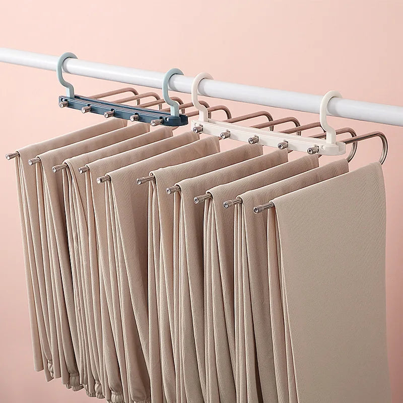 Save Space Double Hook Multiple Multi Tier Men Pants Magic Wardrobe Hanger